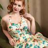Voodoo Vixen - Ella halter Robe de patineur - Imprimé tropical - Multicolore Product image